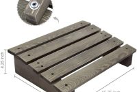 15-Inch Gray Wood Ergonomic Home or Office Under-Desk Footrest Tilted – MyGift